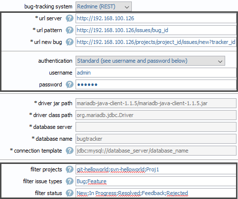 integration bugs redmine