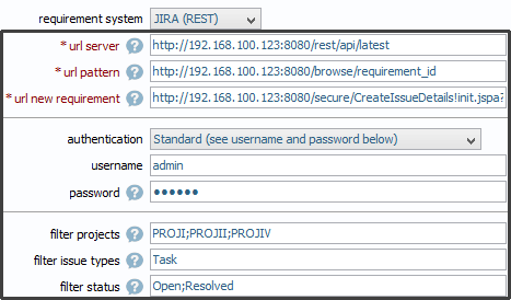 integration requirements jira