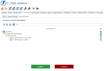 Test Coverage Specification